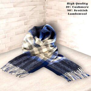 CASHMERE & LAMBSWOOL SCARF GUARANTEED HIGH QUALITY SCOTTISH IMPORT NWT
